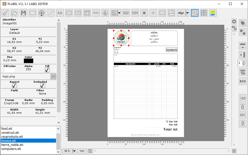 EmbedDraw VCL 3.2 Label Editor Demo