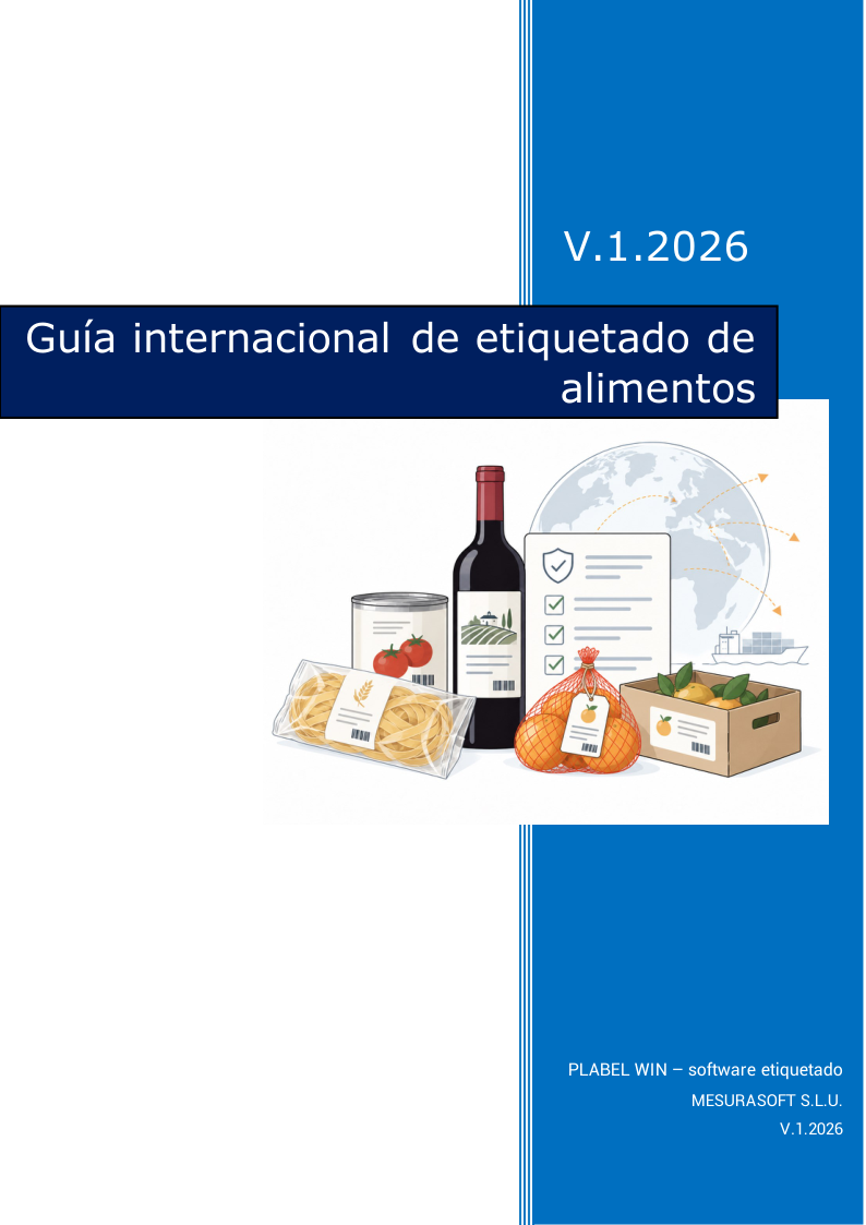 Portada de la Guía internacional de etiquetado de alimentos 2026 de Mesurasoft